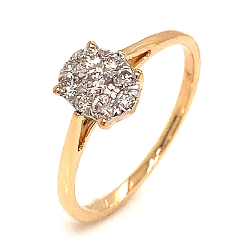 (MIA) Anillo con diamante en oro amarillo 18kt. - DGjoyeros