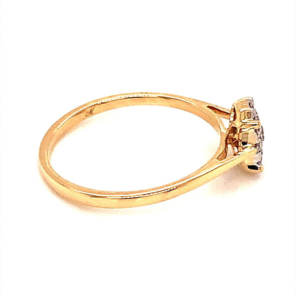 (MIA) Anillo con diamante en oro amarillo 18kt. - DGjoyeros