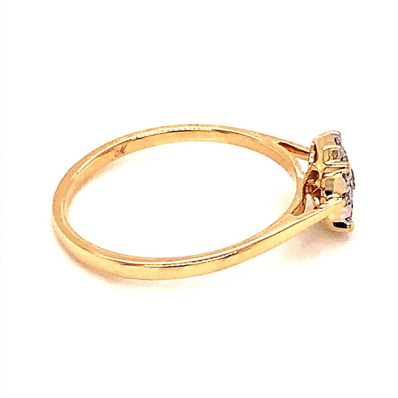 (MIA) Anillo con diamante en oro amarillo 18kt. - DGjoyeros