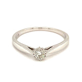 (MIA) Anillo con diamante en oro blanco 18kt. - DGjoyeros