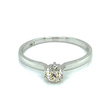 (MIA) Anillo con diamante en oro blanco 18kt. - DGjoyeros