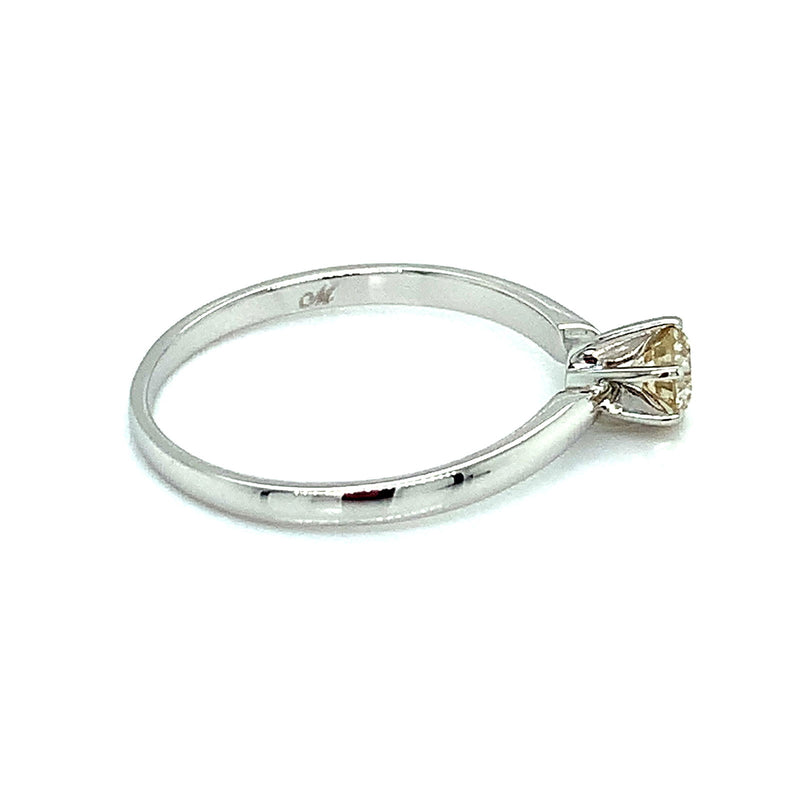 (MIA) Anillo con diamante en oro blanco 18kt. - DGjoyeros