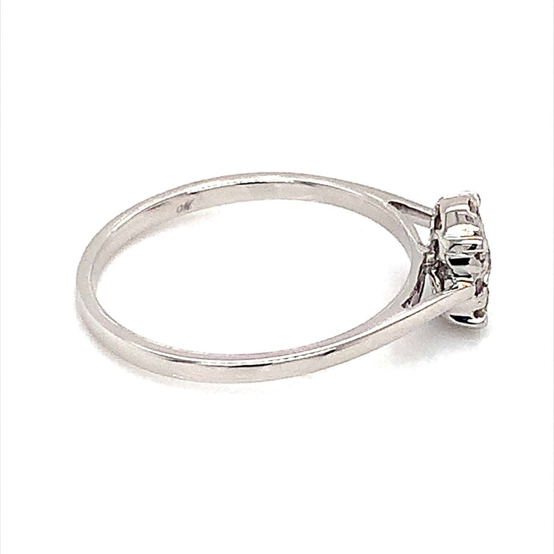 (MIA) Anillo con diamante en oro blanco 18kt. - DGjoyeros
