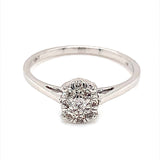 (MIA) Anillo con diamante en oro blanco 18kt. - DGjoyeros