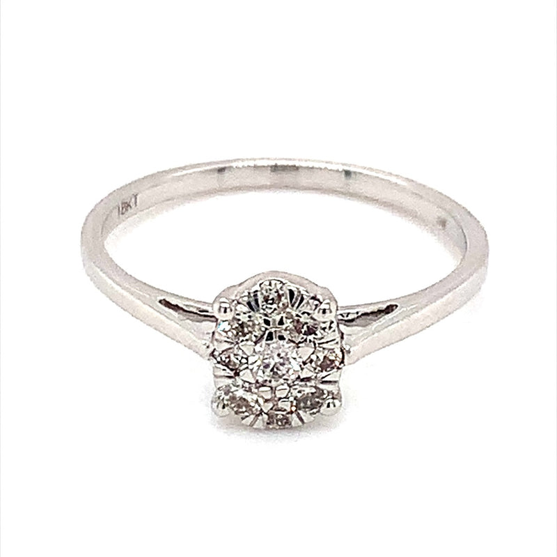 (MIA) Anillo con diamante en oro blanco 18kt. - DGjoyeros