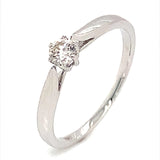 (MIA) Anillo con diamante en oro blanco 18kt. - DGjoyeros