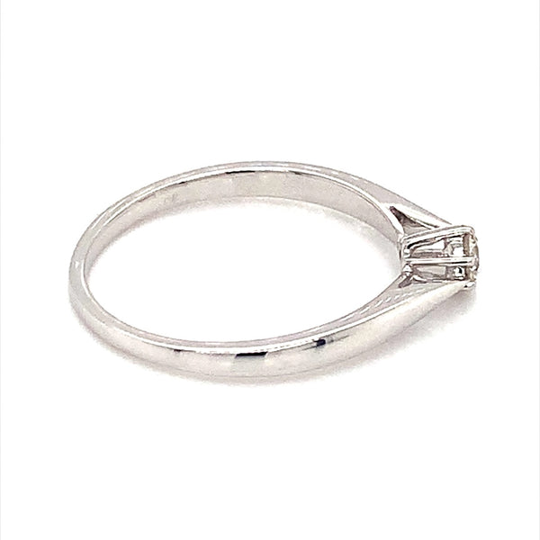 (MIA) Anillo con diamante en oro blanco 18kt. - DGjoyeros