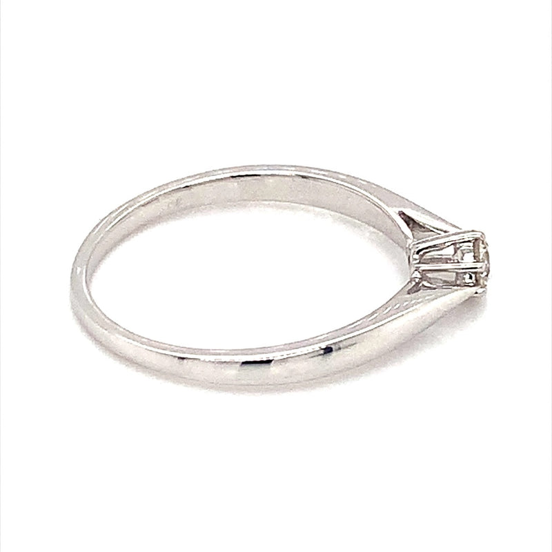 (MIA) Anillo con diamante en oro blanco 18kt. - DGjoyeros