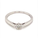 (MIA) Anillo con diamante en oro blanco 18kt. - DGjoyeros
