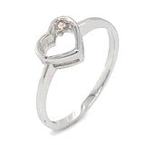 (MIA) Anillo con diamante en oro blanco 18kt. - DGjoyeros