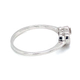 (MIA) Anillo con diamante en oro blanco 18kt. - DGjoyeros