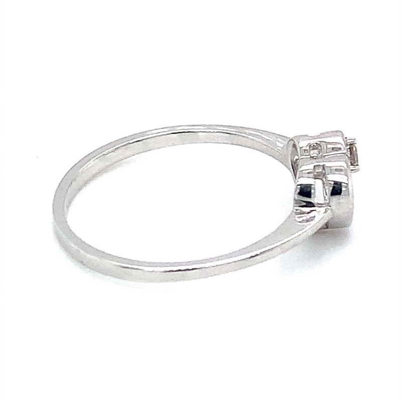(MIA) Anillo con diamante en oro blanco 18kt. - DGjoyeros