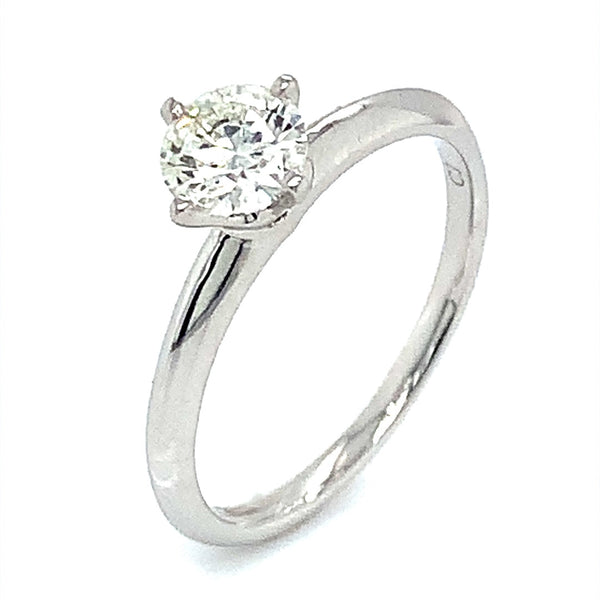 (MIA) Anillo con diamante en oro blanco 18kt. - DGjoyeros