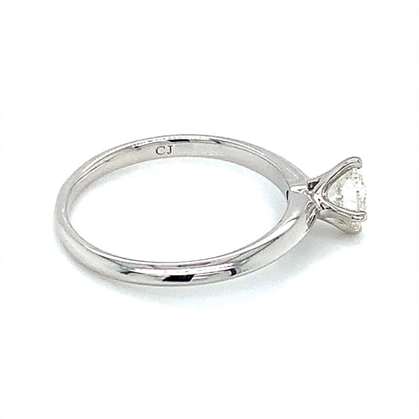 (MIA) Anillo con diamante en oro blanco 18kt. - DGjoyeros