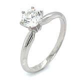 (MIA) Anillo con diamante en oro blanco 18kt. - DGjoyeros