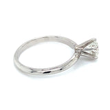 (MIA) Anillo con diamante en oro blanco 18kt. - DGjoyeros