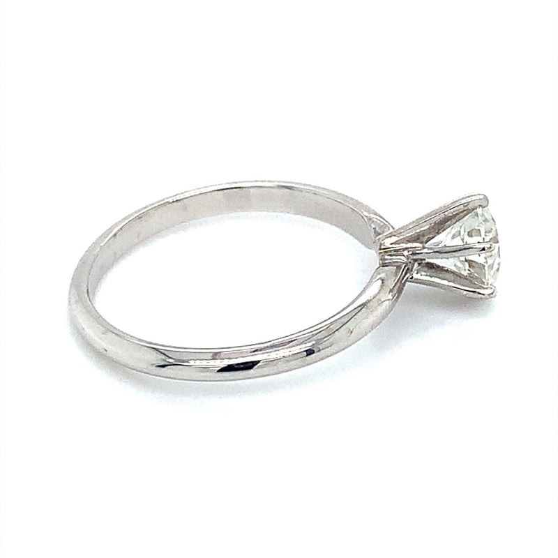 (MIA) Anillo con diamante en oro blanco 18kt. - DGjoyeros
