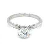(MIA) Anillo con diamante en oro blanco 18kt. - DGjoyeros