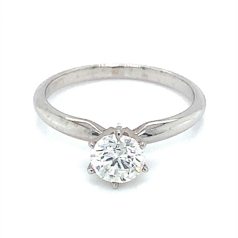 (MIA) Anillo con diamante en oro blanco 18kt. - DGjoyeros