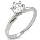 (MIA) Anillo con diamante en oro blanco 18kt.