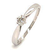 (MIA) Anillo con diamante en oro blanco 18kt. D-0.15CTS.