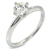 (MIA) Anillo con diamante en oro blanco 18kt.