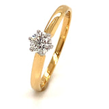 (MIA) Anillo con diamante en oro dos tonos 18kt.  ANTES: $995.00 - DGjoyeros