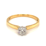 (MIA) Anillo con diamante en oro dos tonos 18kt.  ANTES: $995.00 - DGjoyeros
