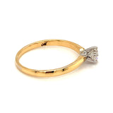 (MIA) Anillo con diamante en oro dos tonos 18kt.  ANTES: $995.00 - DGjoyeros