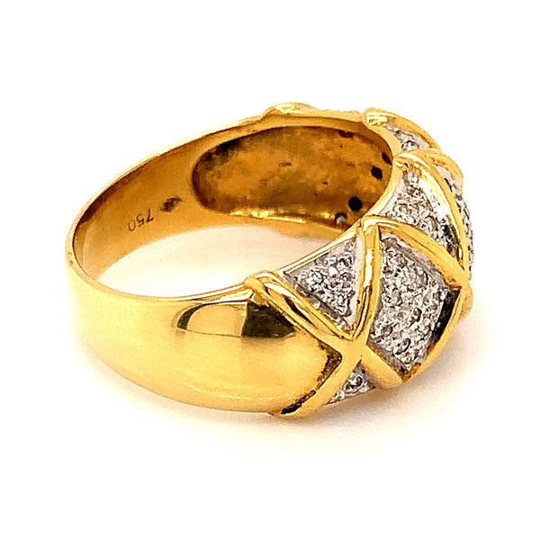 (MIA) Anillo con diamantes en oro amarillo 18kt. - DGjoyeros