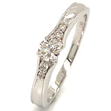 (MIA) Anillo con diamantes en oro blanco 18kt. - DGjoyeros