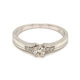 (MIA) Anillo con diamantes en oro blanco 18kt. - DGjoyeros