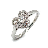 (MIA) Anillo con diamantes en oro blanco 18kt. - DGjoyeros