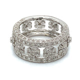 (MIA) Anillo con diamantes en oro blanco 18kt. - DGjoyeros