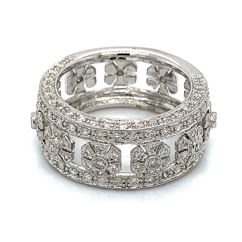 (MIA) Anillo con diamantes en oro blanco 18kt. - DGjoyeros