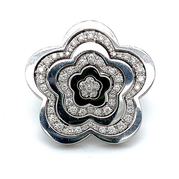 (MIA) Anillo con diamantes en oro blanco 18kt. - DGjoyeros