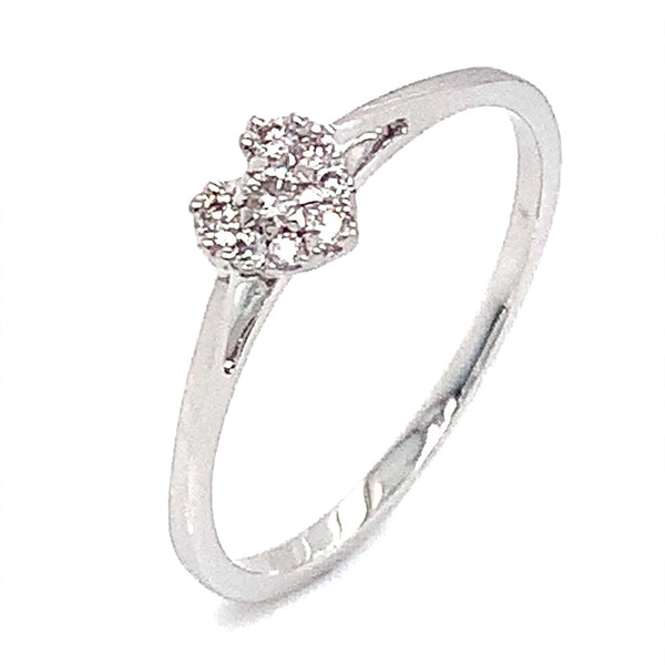 (MIA) Anillo con diamantes en oro blanco 18kt - DGjoyeros