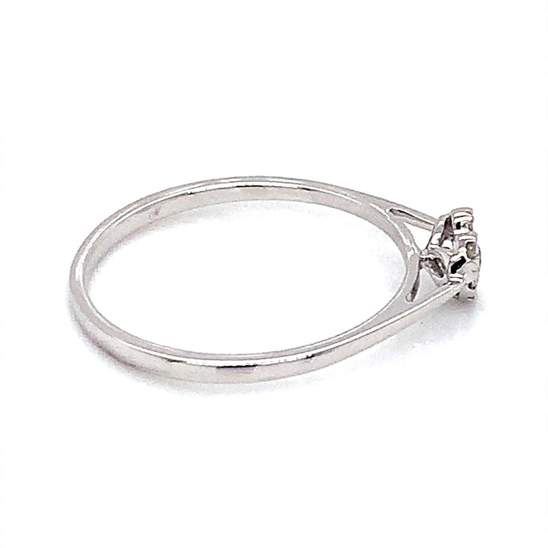(MIA) Anillo con diamantes en oro blanco 18kt - DGjoyeros