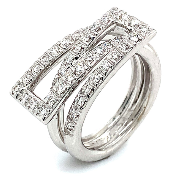 (MIA) Anillo con diamantes en oro blanco 18kt - DGjoyeros