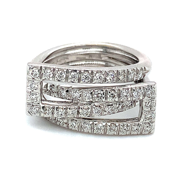 (MIA) Anillo con diamantes en oro blanco 18kt - DGjoyeros