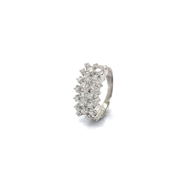 (MIA) Anillo con diamantes en oro blanco 18kt - DGjoyeros