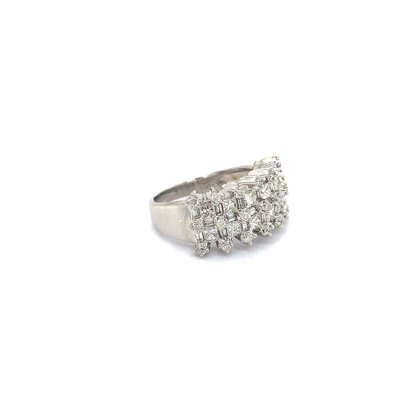 (MIA) Anillo con diamantes en oro blanco 18kt - DGjoyeros