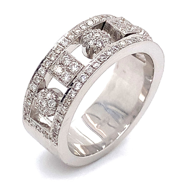 (MIA) Anillo con diamantes en oro blanco 18kt - DGjoyeros