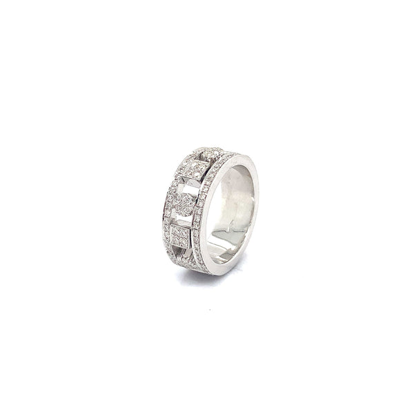 (MIA) Anillo con diamantes en oro blanco 18kt - DGjoyeros