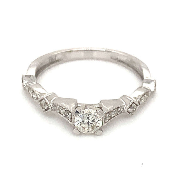 (MIA) Anillo con diamantes en oro blanco 18kt - DGjoyeros