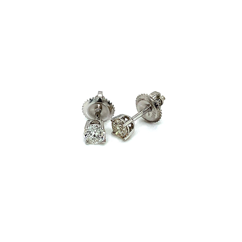 (MIA) Aretes de diamantes en oro blanco 18k - DGjoyeros