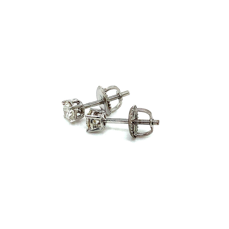 (MIA) Aretes de diamantes en oro blanco 18k - DGjoyeros