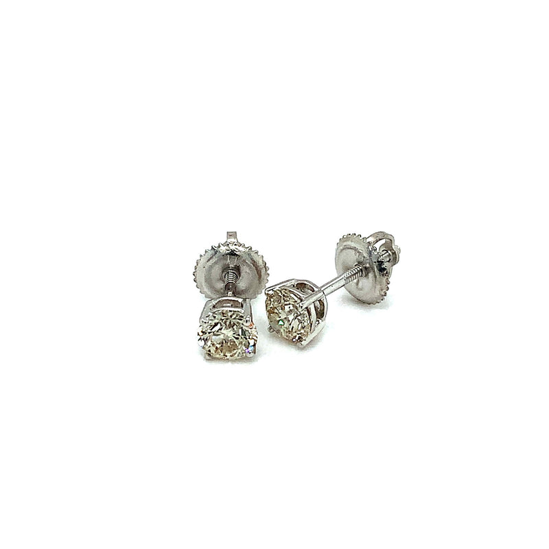 (MIA) Aretes de diamantes en oro blanco 18k - DGjoyeros
