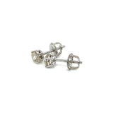(MIA) Aretes de diamantes en oro blanco 18k - DGjoyeros