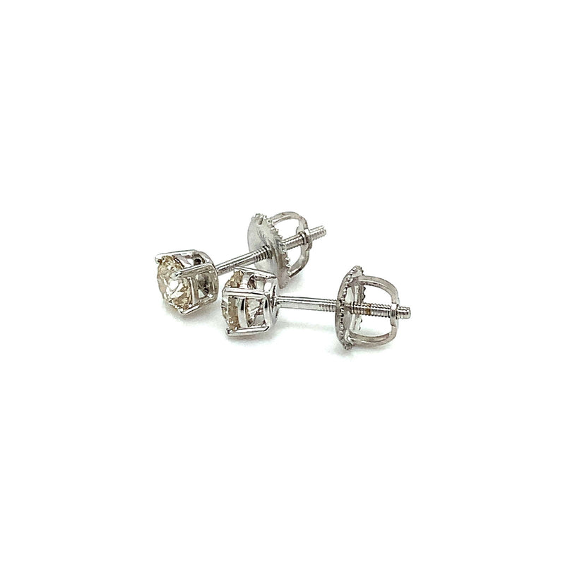 (MIA) Aretes de diamantes en oro blanco 18k - DGjoyeros